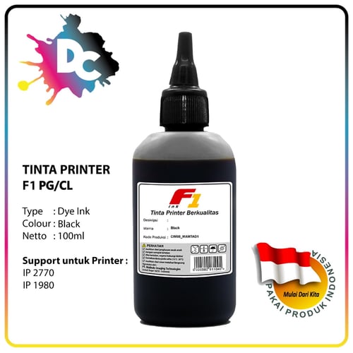 Tinta Printer F1 Ink for Canon Pixma IP2770 Black 100ml