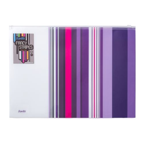 BANTEX Fancy Stripes Zipper Bag Folio Lilac 8075 21