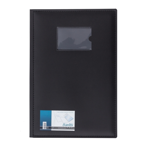 BANTEX Exclusive Display Book Folio 24 Pockets Black 8821 10