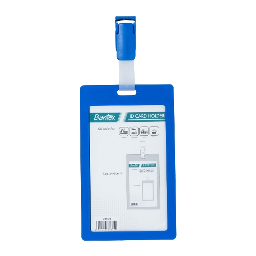 BANTEX ID Card Holder With Clip Portarit Cobalt Blue 8866 11