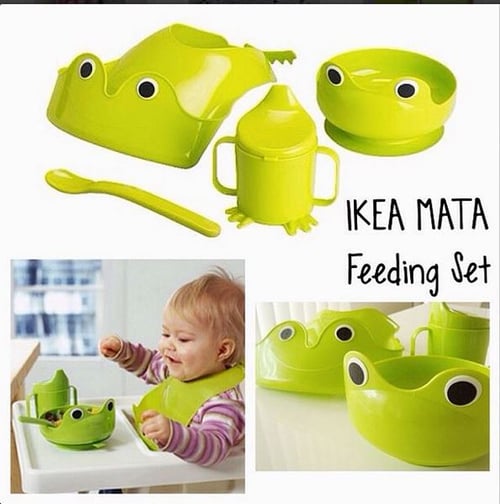 IKEA (R) - Baby Bib Mata - BPA Free - Feeding Set - Peralatan Makan 1 set isi 4pcs- Baby Gift Party