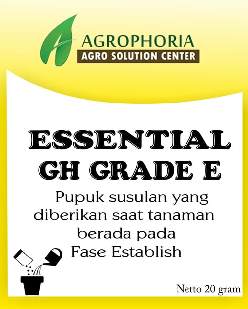 Nutrisi Tanaman Hidroponik  Agrophoria Essential GH Grade V