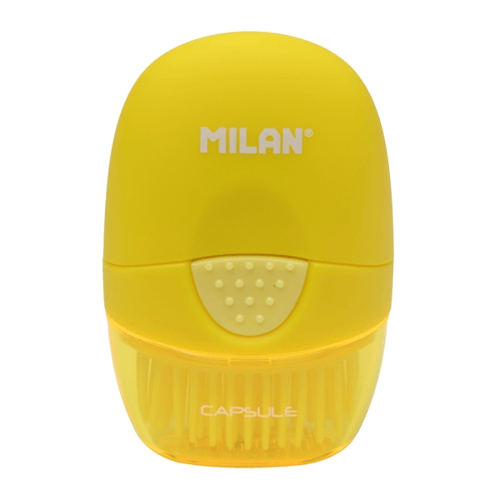 MILAN Eraser Plus Brush Capsule 49001 Yellow