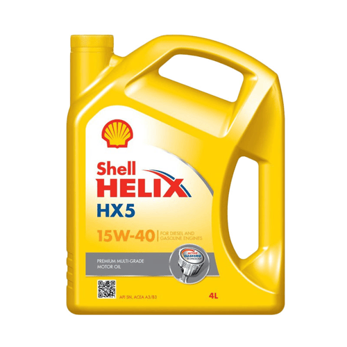 Shell Helix HX5 15W-40 API SN - Oli Mobil Mesin Bensin  4Liter