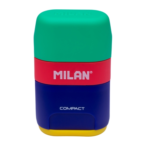 MILAN Sharpener and Eraser Compact Mix 47102 Green Blue Mix