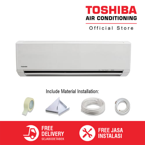Toshiba AC 1 PK Thailand RAS-10S3KS-ID + Jasa Instalasi AC & Material