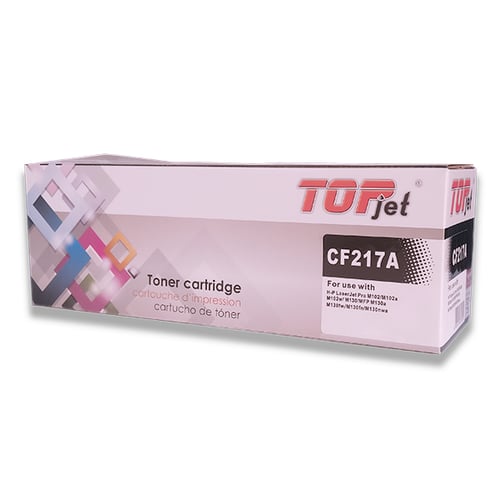 TOPJET CF217A Toner Cartridge for HP with Chip Black