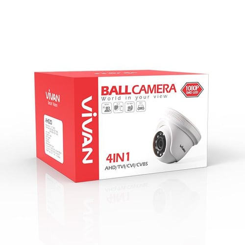 Vivan CCTV AH52D 1080P 4 in 1 Dome Camera White