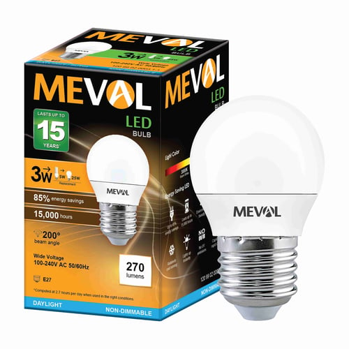Meval LED Bulb 3W - Putih