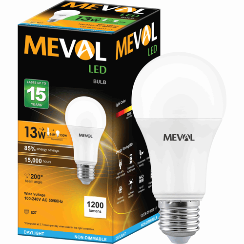 Meval LED Bulb 13W - Putih