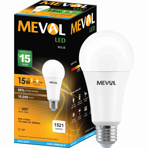 Meval LED Bulb 15W - Putih