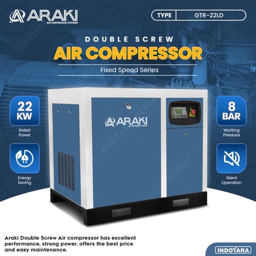 ARAKI Double Screw Compressor GTR22LD 8Bar