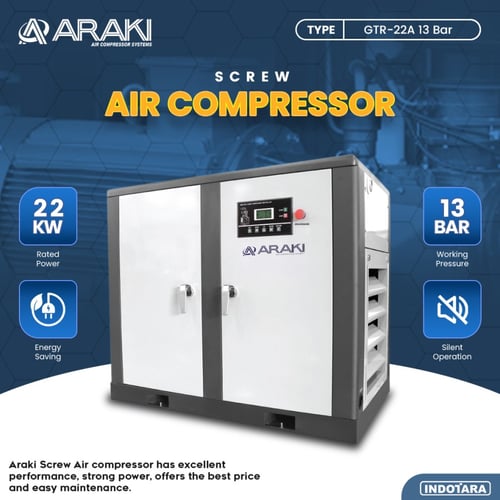 ARAKI Screw Compressor GTR-22A LW 13 Bar