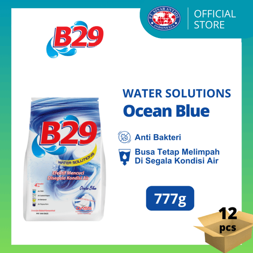 B29 DETERGENT POWDER WATERSOLUTION OCEAN BLUE 750GR GST BAG (12 Pcs) - DETERJEN BUBUK