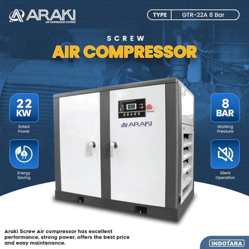 ARAKI Screw Compressor GTR-22A LW 8 Bar