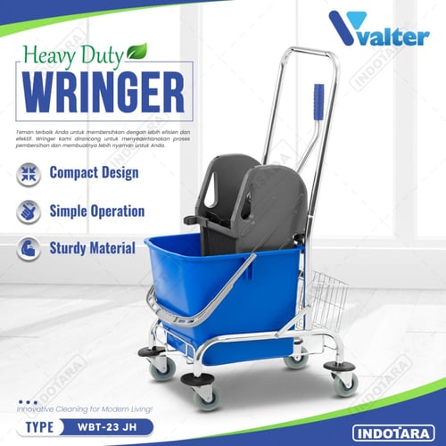 Alat Pel Mop Wringer Trolley Single & Double Bucket Valter WBT-23