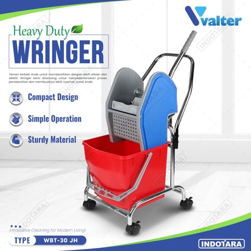Alat Pel Mop Wringer Trolley Single & Double Bucket Valter WBT-30