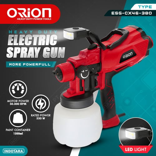 Alat Cat Semprot Spray Gun Dengan Lampu LED - Orion ESG-CX46-380