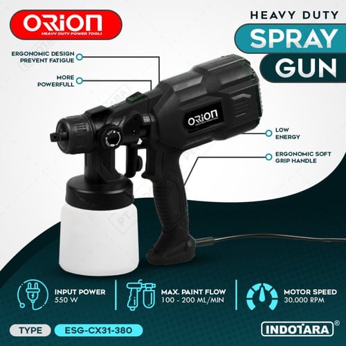 Alat Semprotan Cat Spray Gun Air Dust Orion ESG-CX31-380 - Onyx Black