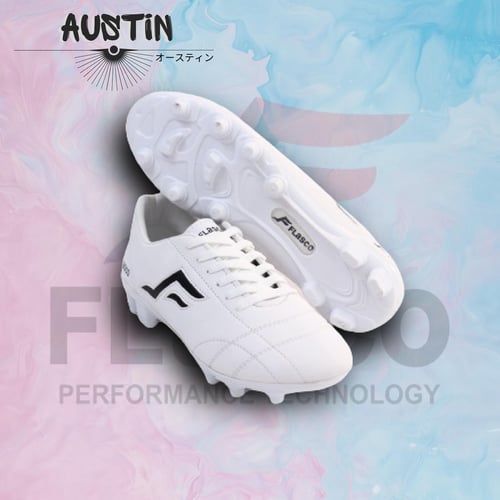 Sepatu Bola Austin / Sepatu Bola Kulit Asli / Sepatu Original Putih Size 38 39 40 41 42 43 44