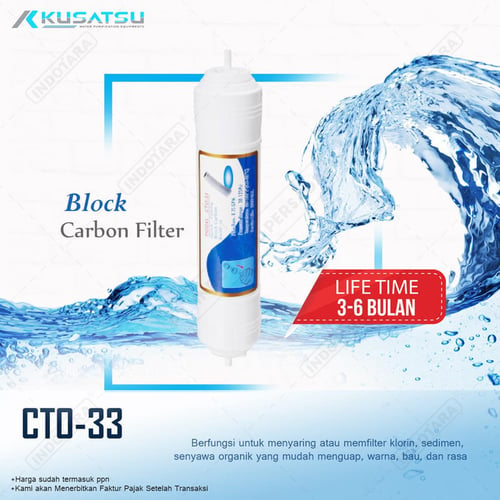Block Carbon Filter CTO 33 - Kusatsu - 3 per 8 inch