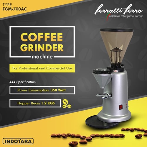 Coffee Grinder Machine Alat Penggiling Kopi Ferratti Ferro FGM-700AC - Silver