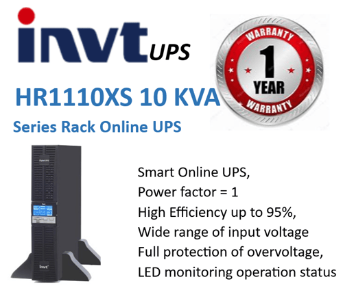 Smart Online UPS INVT 10000 VA / UPS tipe Rack 10 KVA 