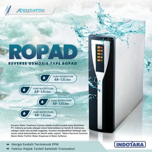 Compact Tankless Reverse Osmosis System type ROPAD - KUSATSU