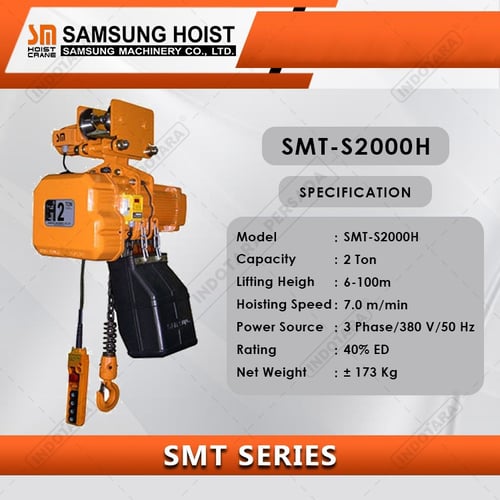 Electric Chain Hoist Samsung With Trolley Series SMT S2000H