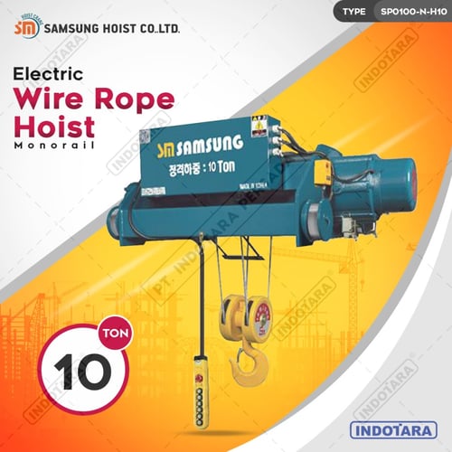 Electric Wire Rope Hoist 10 Ton Samsung Hoist SP0100-N-H10