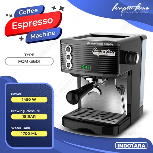 Ferratti Ferro Espresso Machine FCM3601 - Hitam