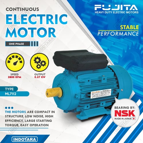 Fujita Electric Motor 1 Phase ML7112