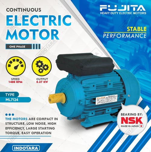 Fujita Electric Motor 1 Phase ML7124