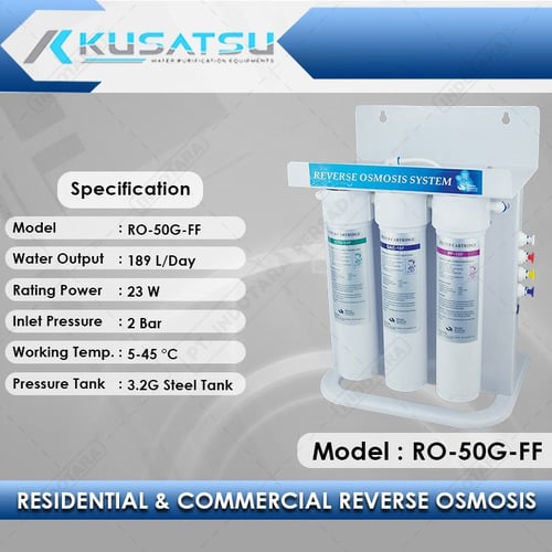 Kusatsu Reverse Osmosis RO-50G-FF 5-Stages Filtration 189 L
