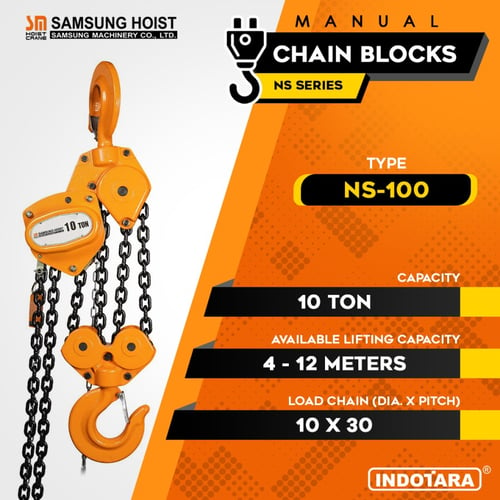 Manual Chain Block Samsung Cap NS100 - 4 Meter