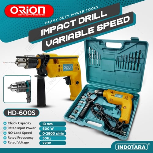 Mesin Bor / Impact Drill Listrik Orion - HD600S - Aureolin Yellow