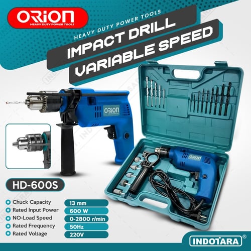 Mesin Bor / Impact Drill Listrik Orion - HD600S - Sky Blue