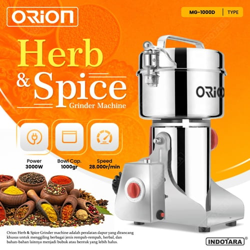 Mesin Giling Bumbu Rempah/ Penepung/ Orion Spice Herb Grinder - MG-1000D