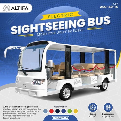 Mobil Bus Tamasya Listrik / Altifa Electric Sightseeing Bus ASC-A0-14