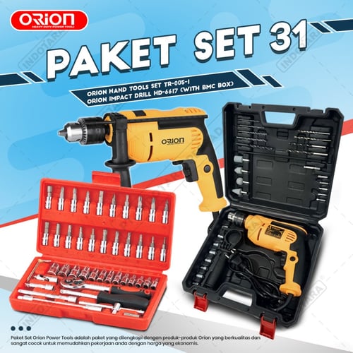 Paket Set 31 - Impact Drill HD-6617 - Hand Tools TR-005-1