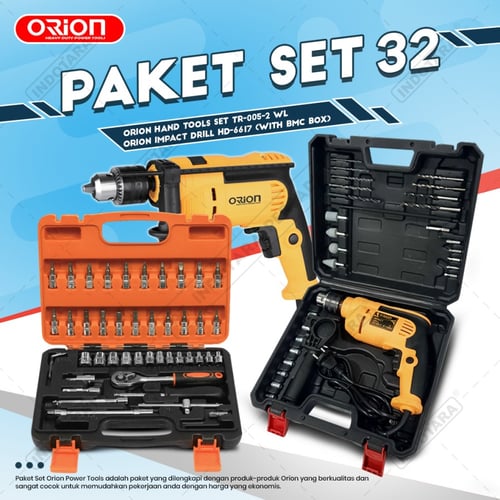 Paket Set 32 - Impact Drill HD-6617 - Hand Tools TR-005-2