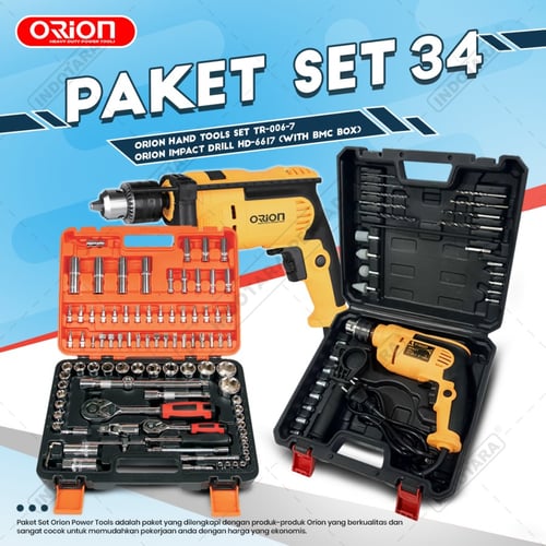 Paket Set 34 - Impact Drill HD-6617 - Hand Tools TR-006-7