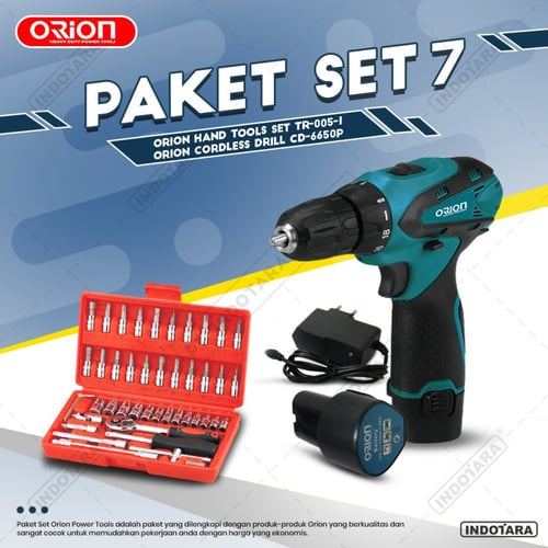 Paket Set 7 - Cordless Drill CD-6650 - Hand Tools TR-005-1