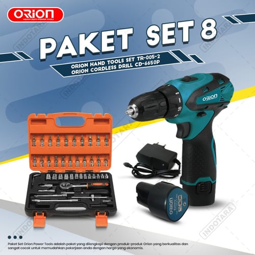 Paket Set 8 - Cordless Drill CD-6650 - Hand Tools TR-005-2