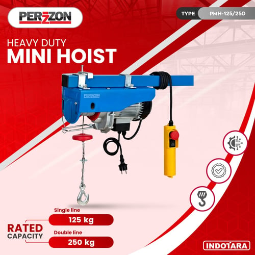 Perzzon Mini Electric Hoist Dengan Berbagai Kapasitas Angkut - 125/250Kg