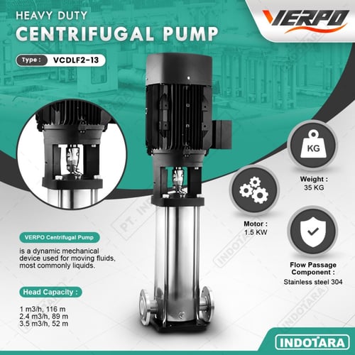 Pompa Booster RO - Pompa Air Centrifugal Vertikal Verpo - VCDLF2-13