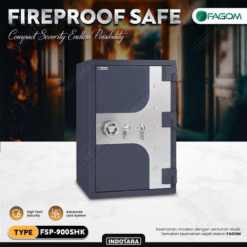 Brankas Besi Anti Api Exclusive Safes FAGOM With Double Key Lock - SHK Series - 55x55x90 Cm