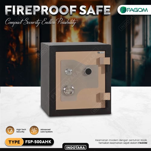 Brankas Besi Anti Api Exclusive Safes FAGOM With Double Key Lock - AHK Series - 45x45x50 Cm