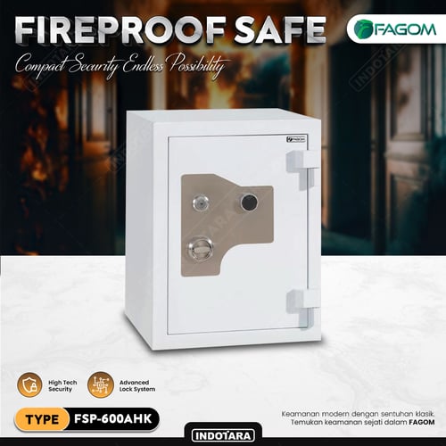 Brankas Besi Anti Api Exclusive Safes FAGOM With Double Key Lock - AHK Series - 50x50x60 Cm