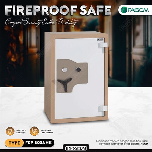Brankas Besi Anti Api Exclusive Safes FAGOM With Double Key Lock - AHK Series - 55x55x80 Cm